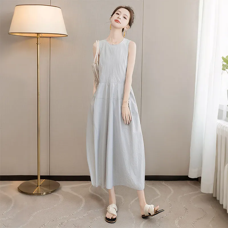 Cypress House Sleeveless Dress Women's Light Gray-5