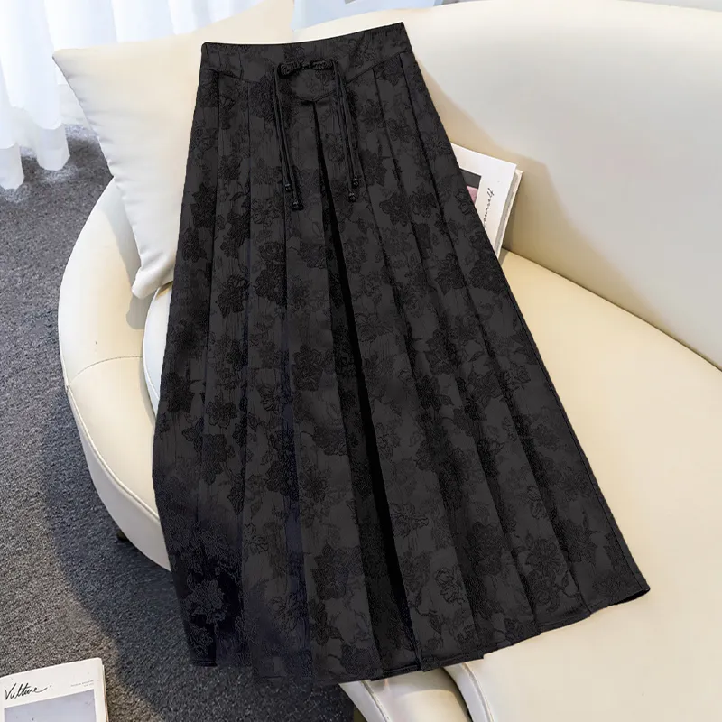 TOUCH Casual Long Skirt Women's Black-2