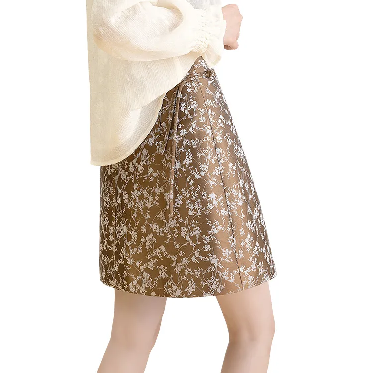 Cypress House Casual Short Skirts Women's Maillard Style Brown-1