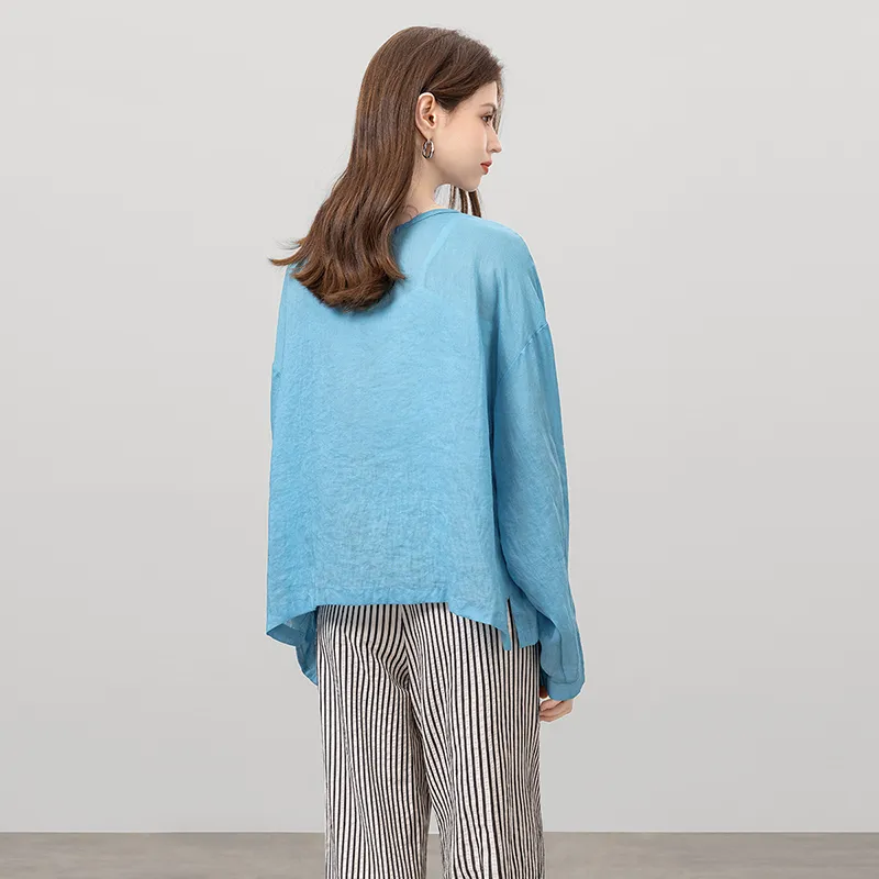 TOUCH Cropped Coat Women's Blue-3