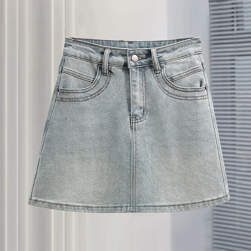 Cypress House Denim Short Skirts Women's Light Blue-2