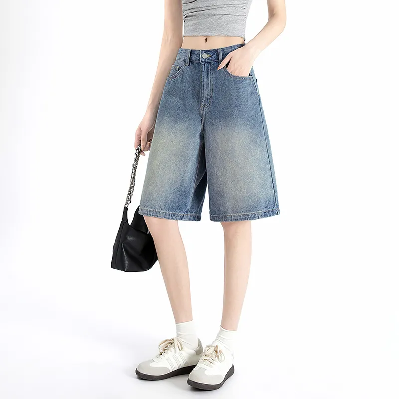 TOUCH Denim Shorts Women's Vintage Dark Blue-6