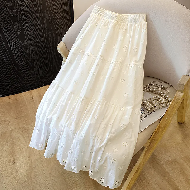Cypress House Casual Long Skirt Women's White-2