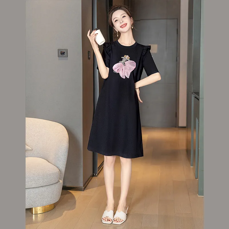 Cypress House Short Sleeved Dress Women's Black-2