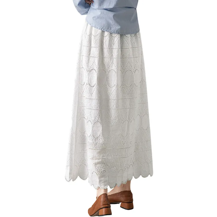 Cypress House Casual Long Skirts Women's White-1