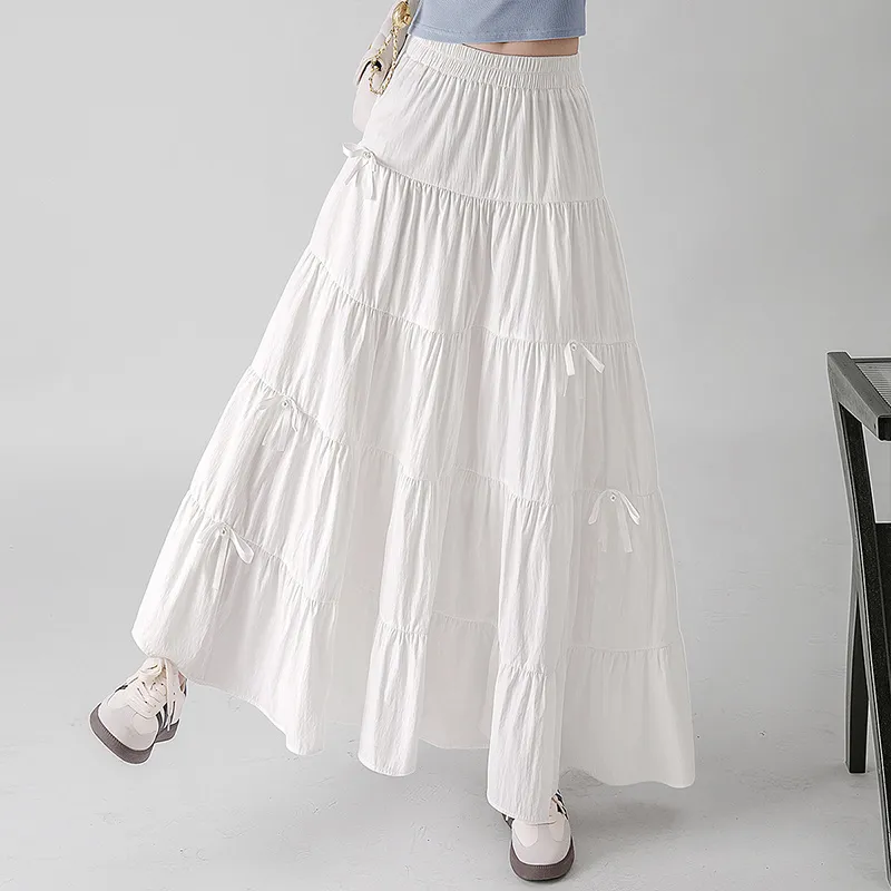 Cypress House Casual Long Skirt Women's White-5