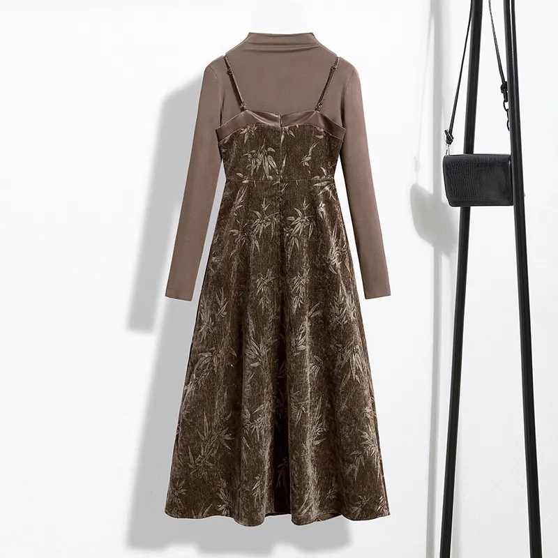 TOUCH Sleeveless Dress Women's Dark Brown-3
