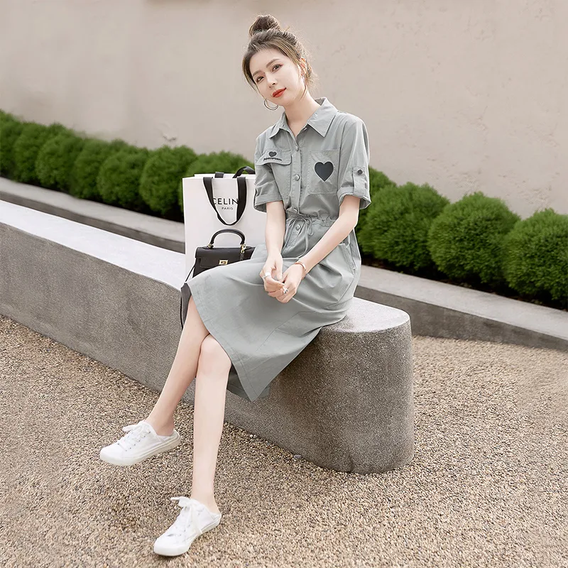 Cypress House Short Sleeved Dress Women's Gray-3