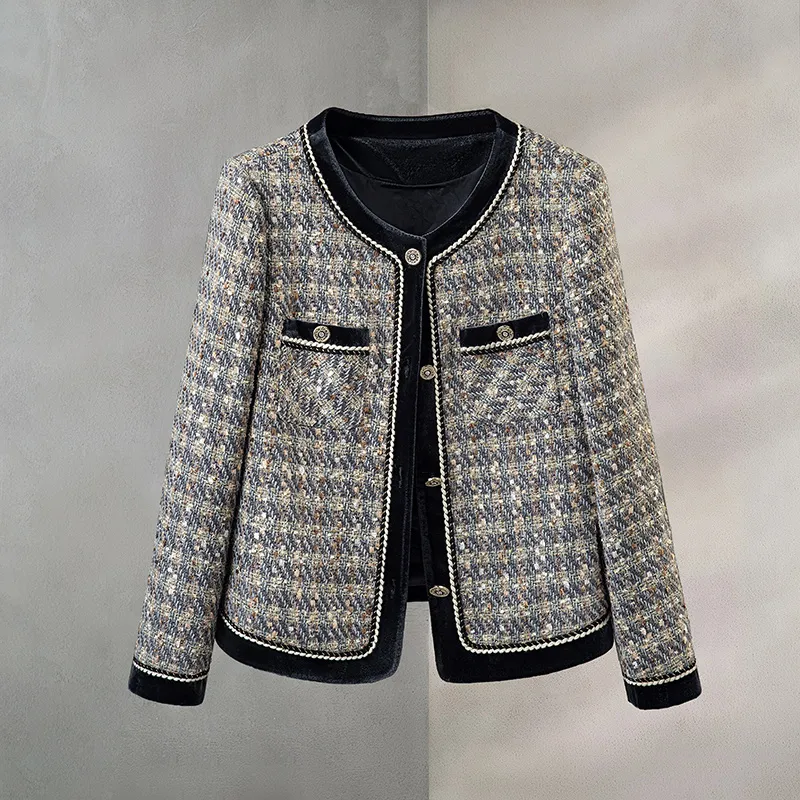 Cypress House Cropped Coat Women's Gray Purple-2