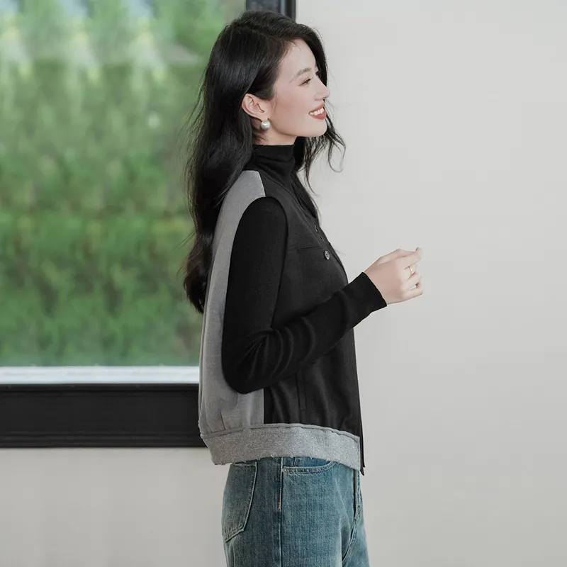 Cypress House Vest Women's Black & Light Gray-5