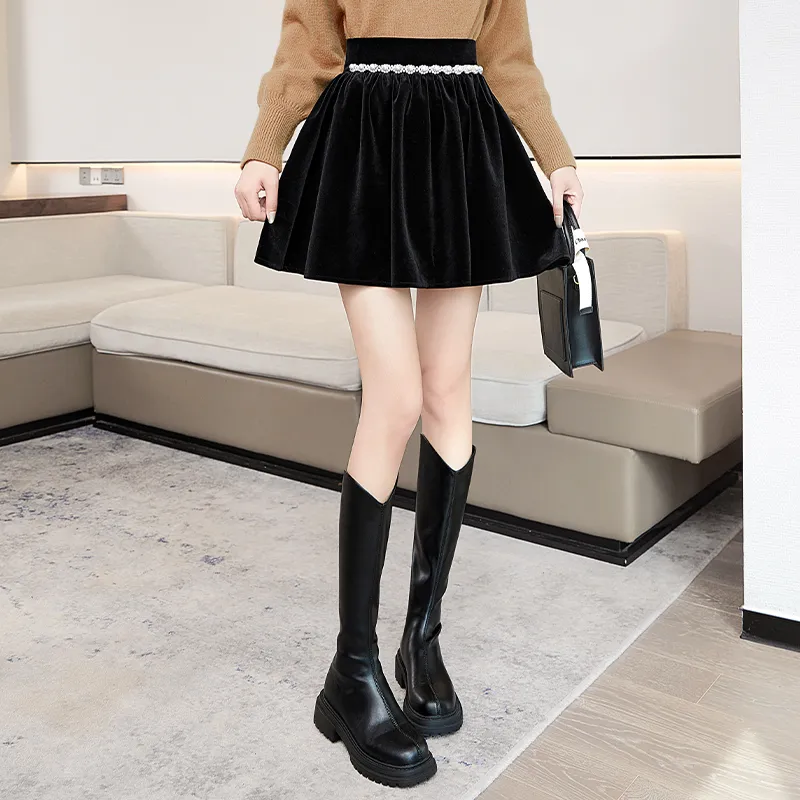 TOUCH Casual Short Skirts Women's Black-5