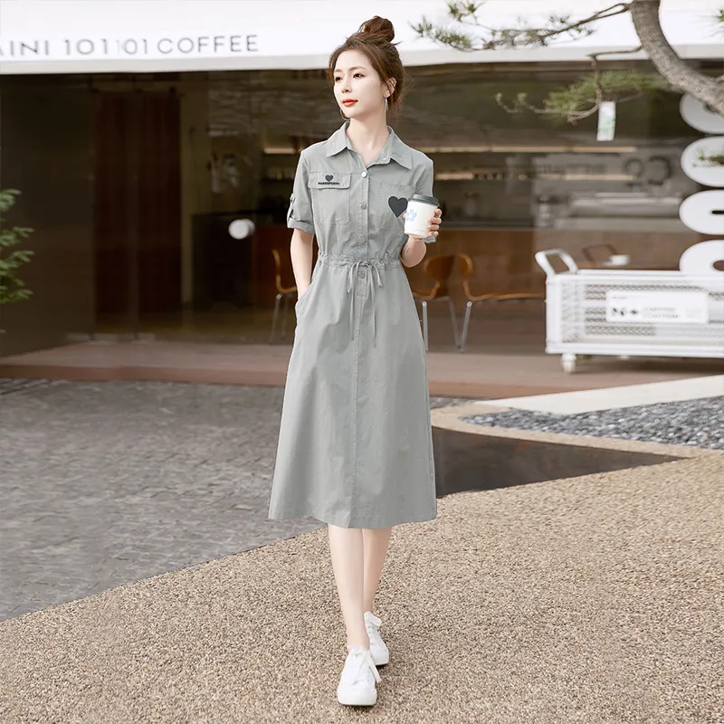 Cypress House Short Sleeved Dress Women's Gray-1