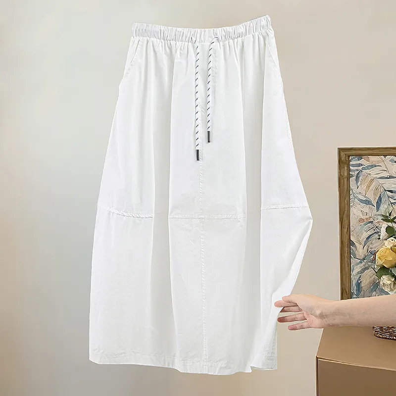 Cypress House Casual Long Skirt Women's White-2
