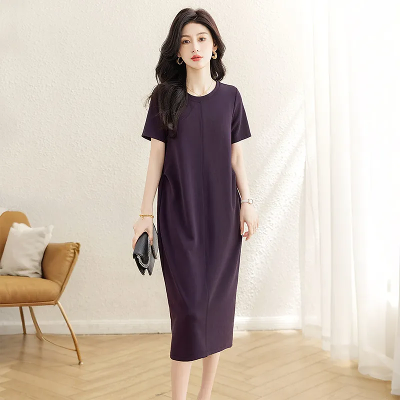 Cypress House Short Sleeved Dress Women's Purple-2
