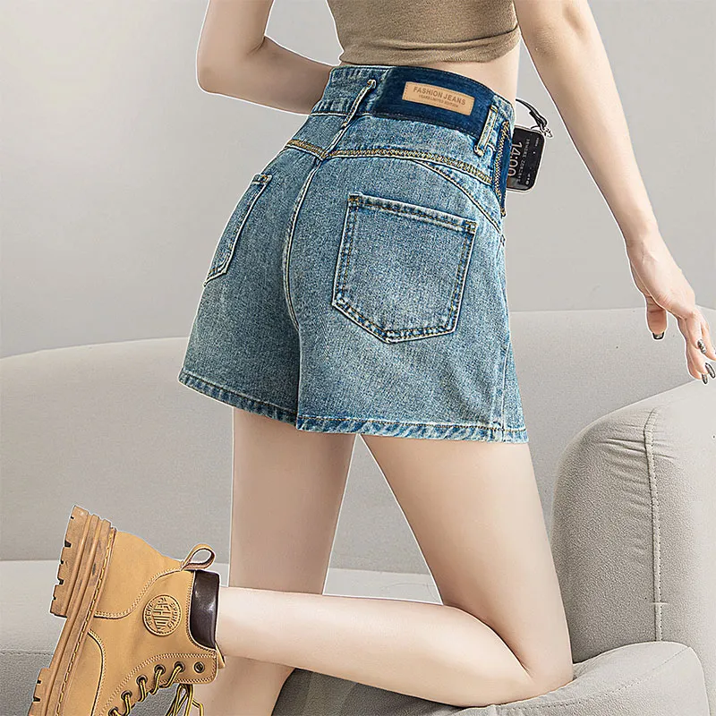 Cypress House Denim Shorts Women's Light Gray Blue-2