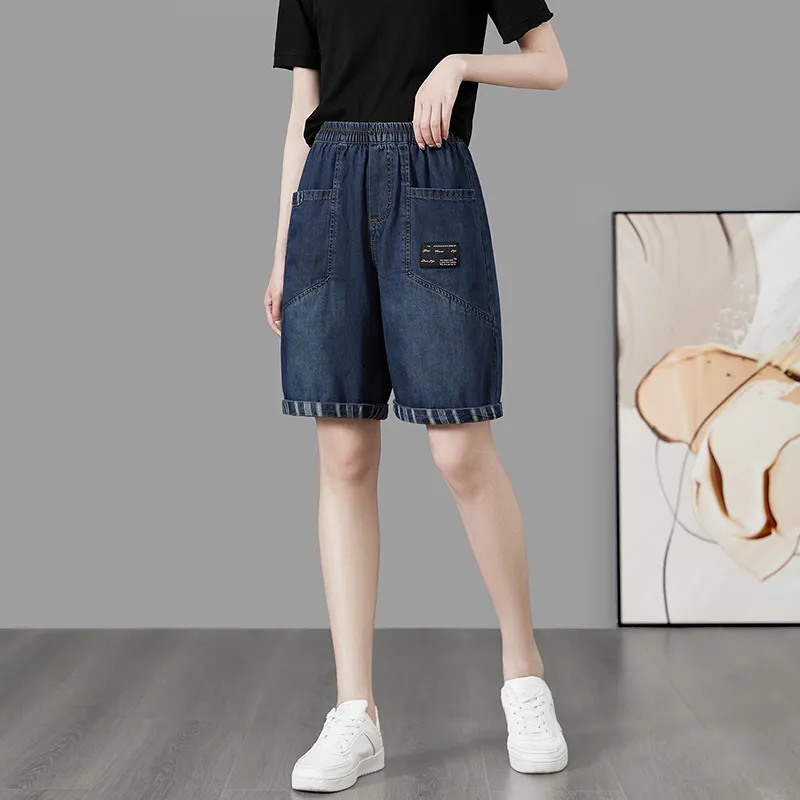TOUCH Denim Shorts Women's Dark Blue-4