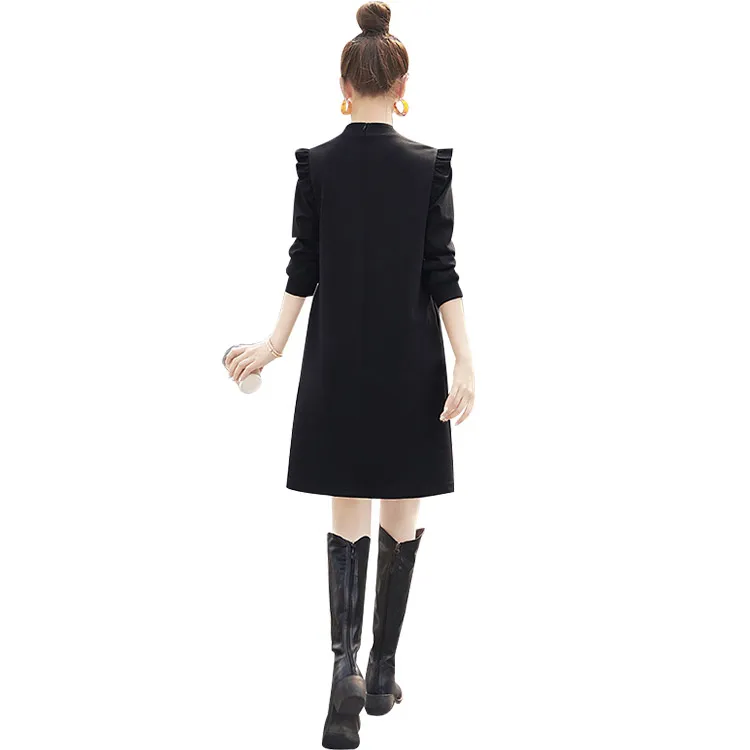 Cypress House Long Sleeved Dress Women's Black-0