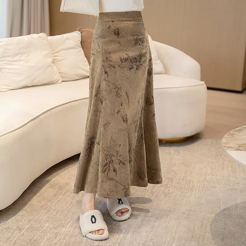 Cypress House Casual Long Skirt Women's Khaki-5