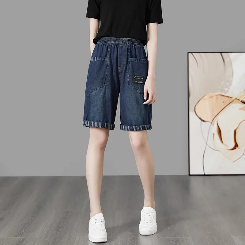 TOUCH Denim Shorts Women's Dark Blue-3