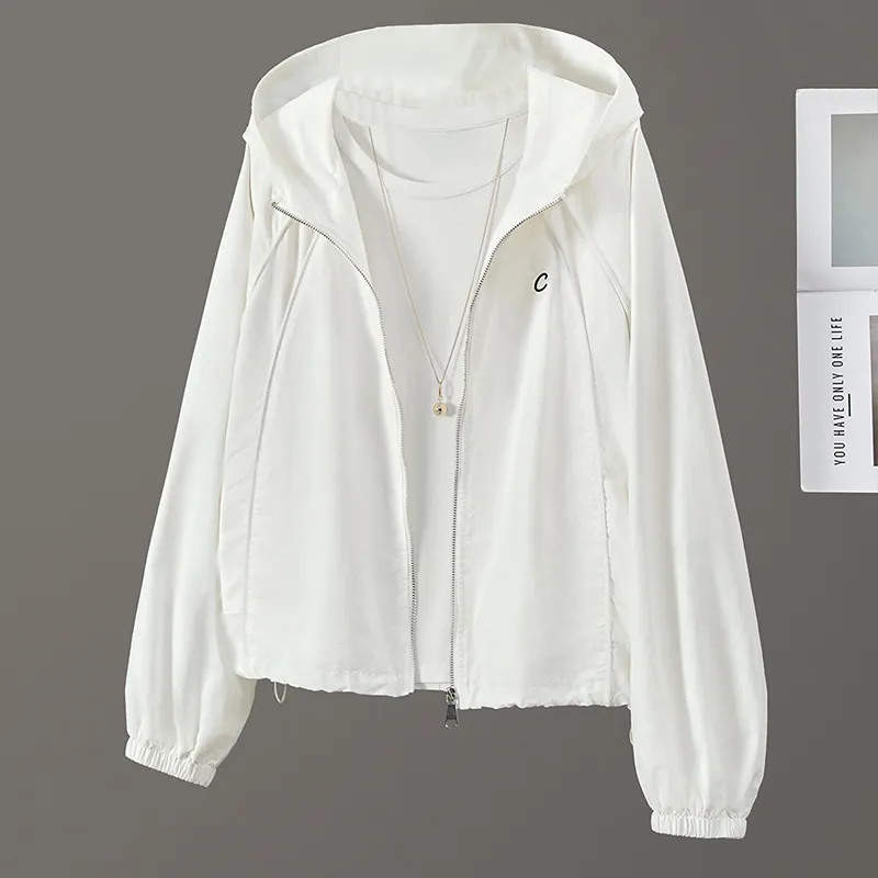TOUCH Cropped Coat Women's White-2