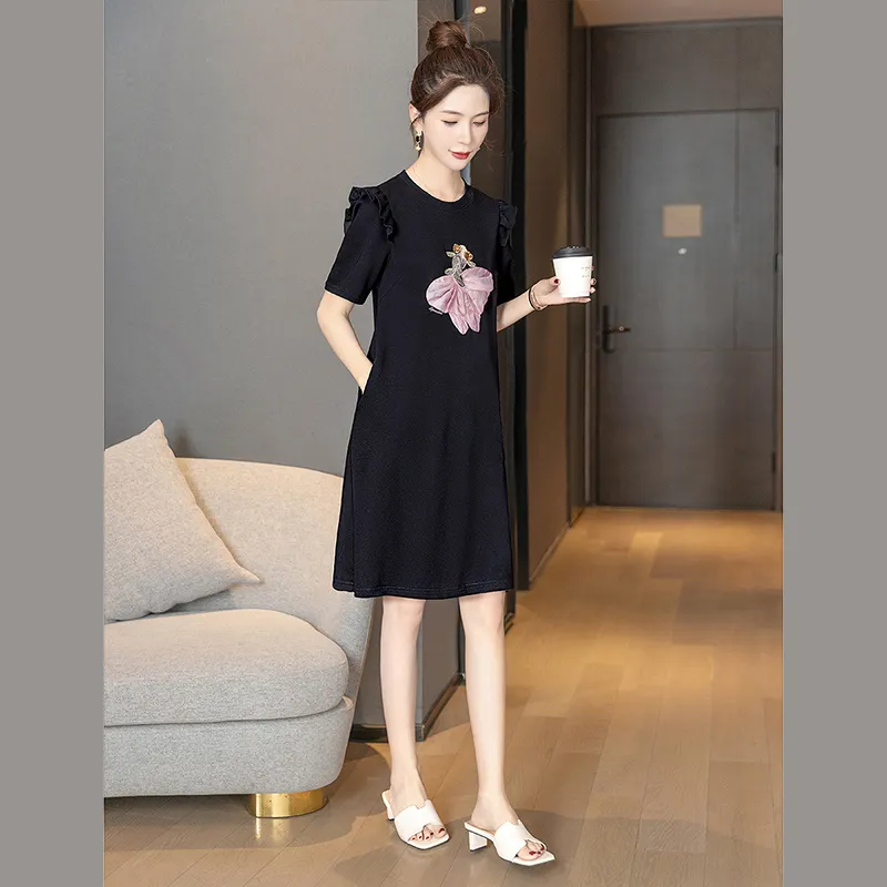 Cypress House Short Sleeved Dress Women's Black-4