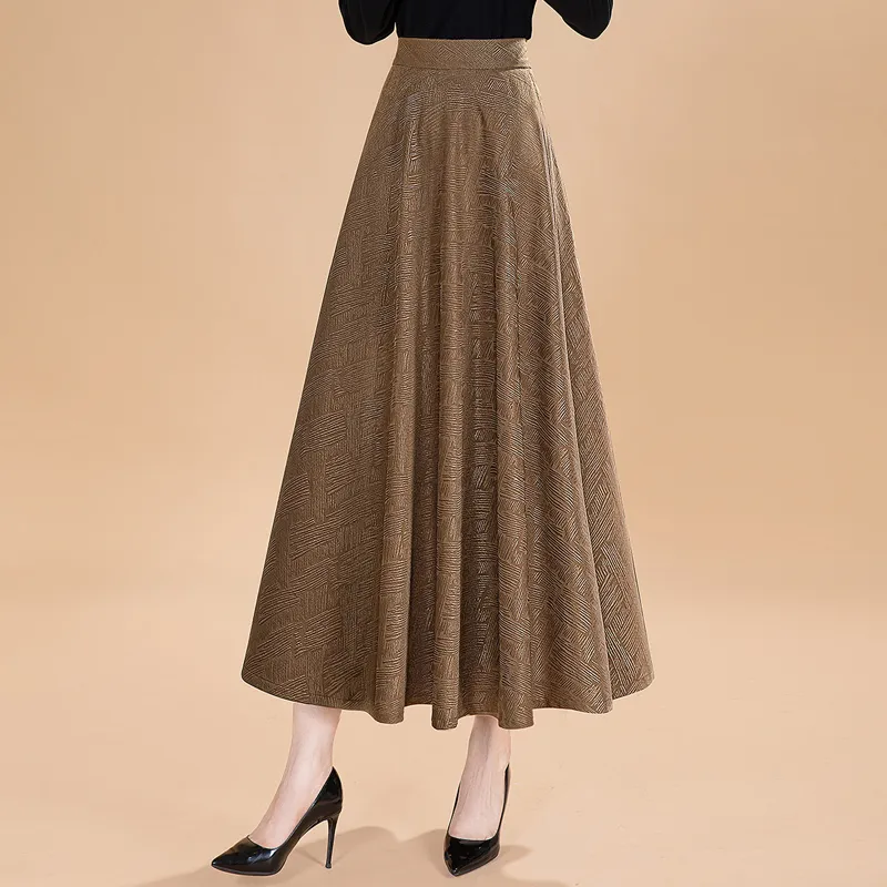 Cypress House Casual Long Skirt Women's Dark Coffee-6
