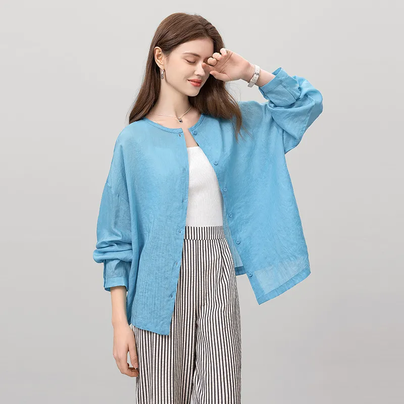 TOUCH Cropped Coat Women's Blue-4