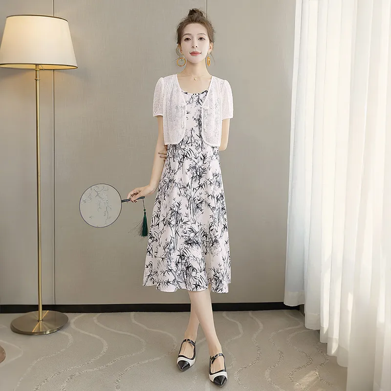 Cypress House Skirt Set Women's Apricot+Ink Bamboo-5