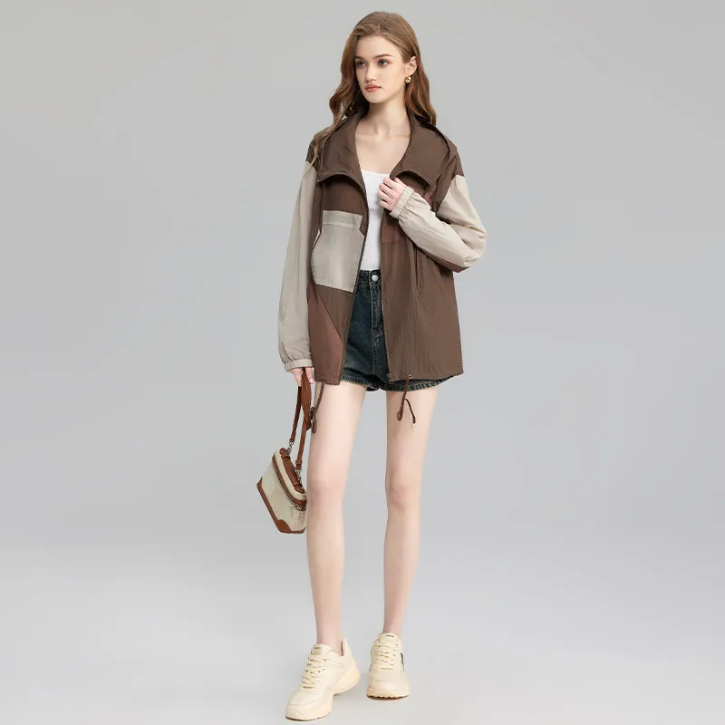 TOUCH Jackets & Coats Women's Dark Coffee & Brick Red-2