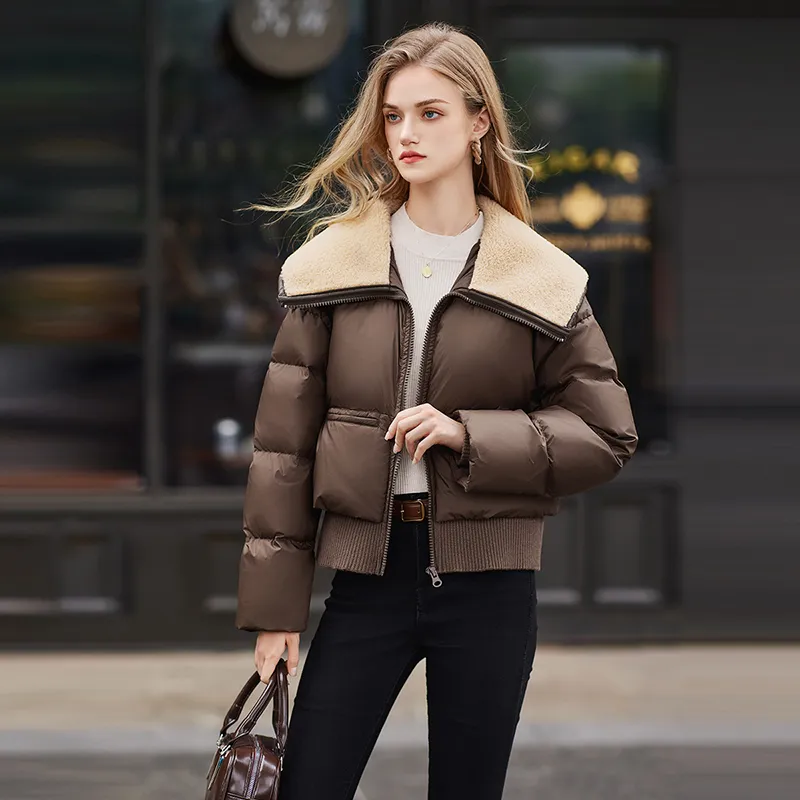 TOUCH Down Jacket Women's Dark Coffee-4