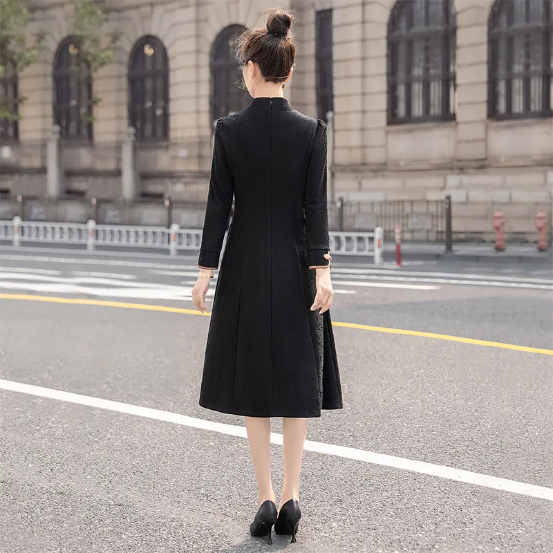 Cypress House Long Sleeved Dress Women's Black-2