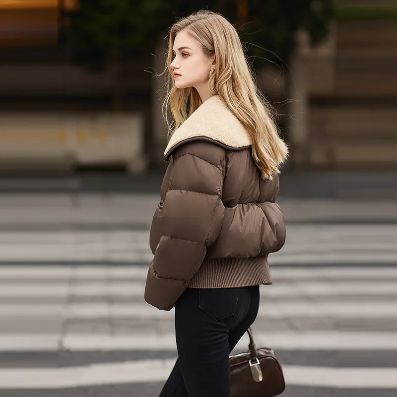TOUCH Down Jacket Women's Dark Coffee-3