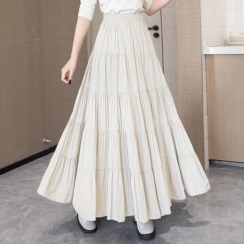 Cypress House Casual Long Skirt Women's Greige-2