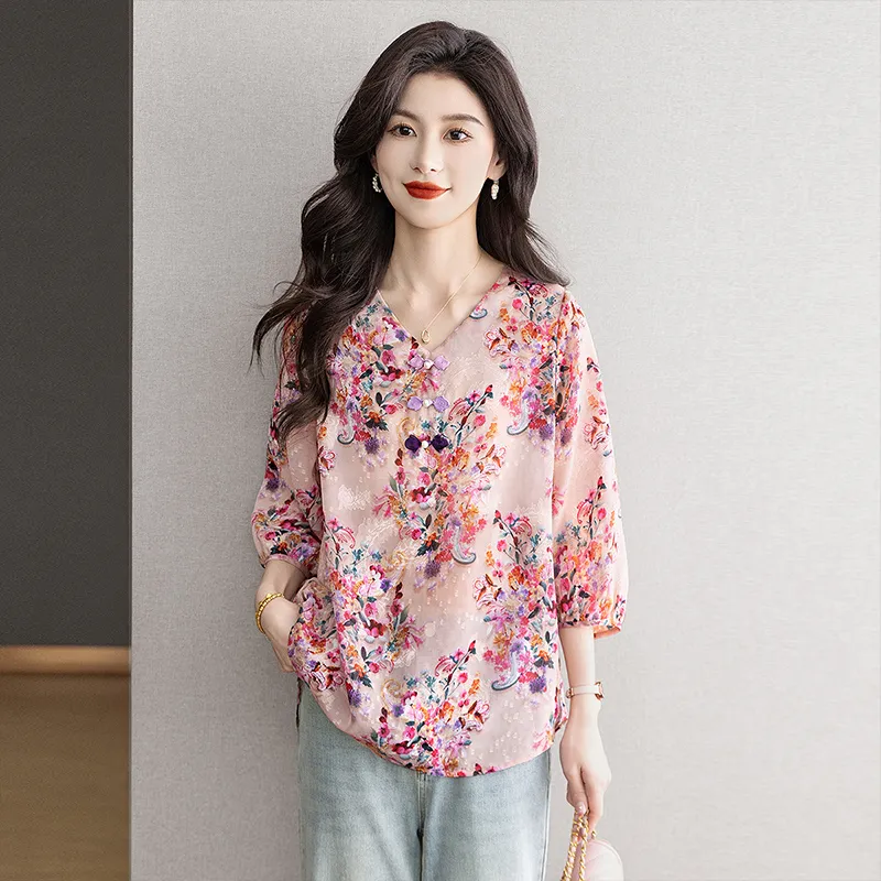 Cypress House T Shirt Women's Pink Floral-4