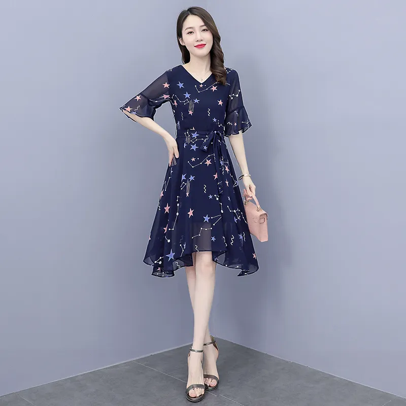 Cypress House Short Sleeved Dress Women's Navy Blue-7