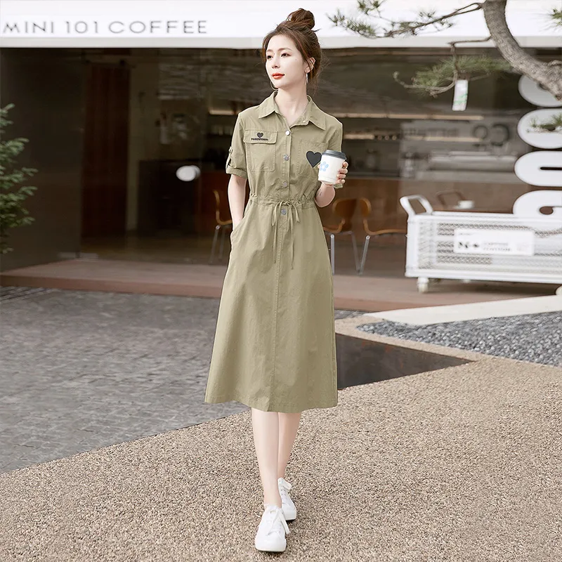 Cypress House Short Sleeved Dress Women's Gray-8