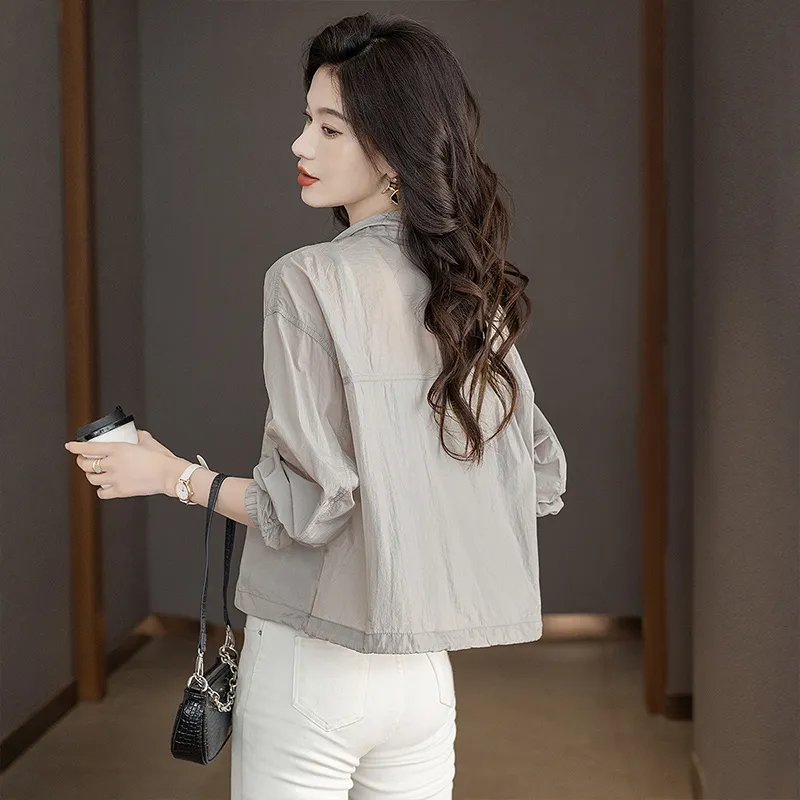 Cypress House Cropped Coat Women's Light Gray-1