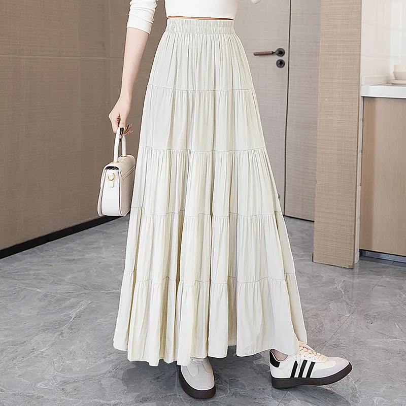 Cypress House Casual Long Skirt Women's Greige-6