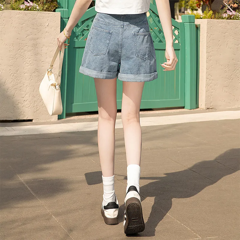 Cypress House Denim Shorts Women's Light Gray Blue-3