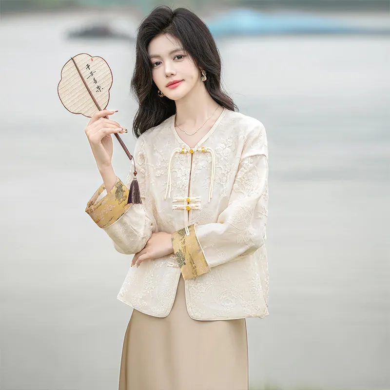 Cypress House Cropped Coats Women's Beige-5