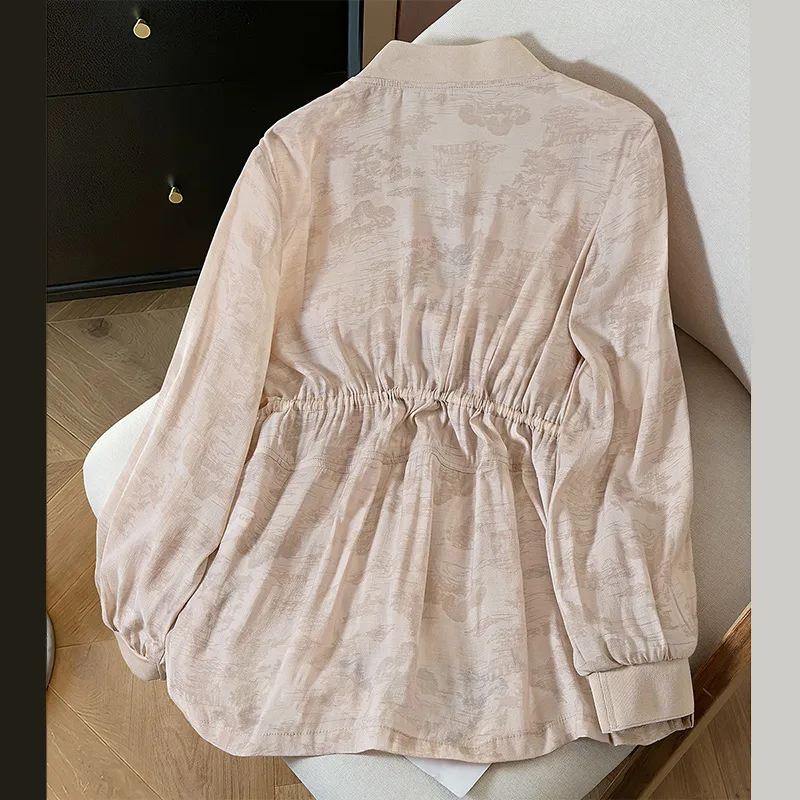 Cypress House Cropped Coat Women's Pink Khaki-3