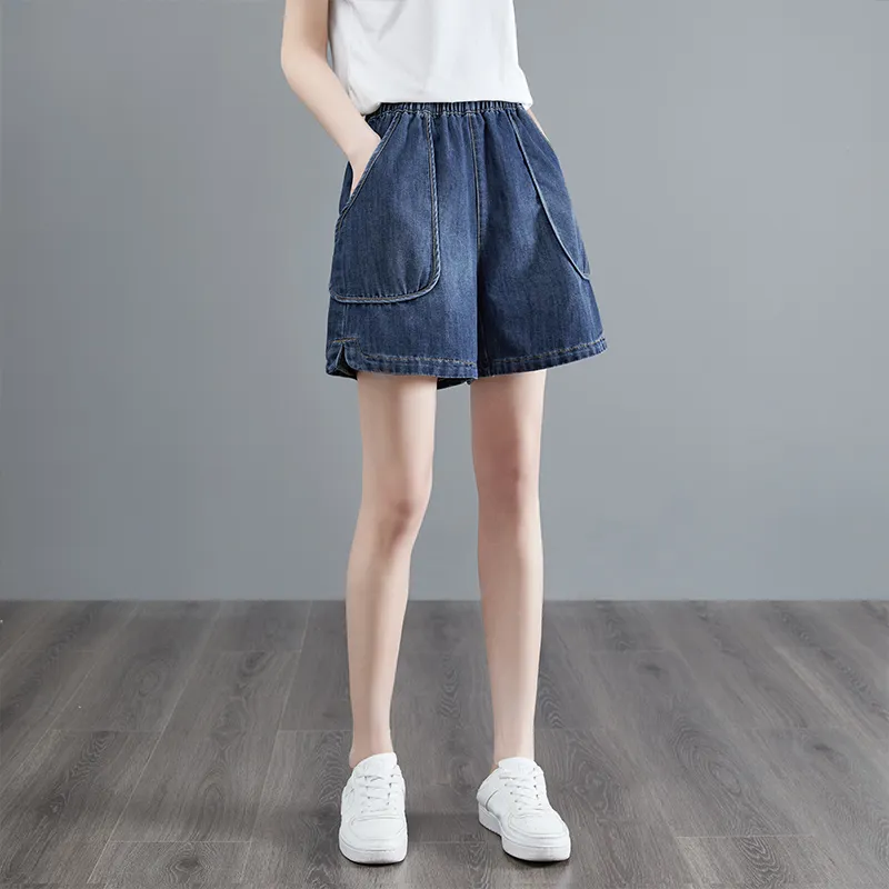 TOUCH Denim Shorts Women's Dark Blue-5