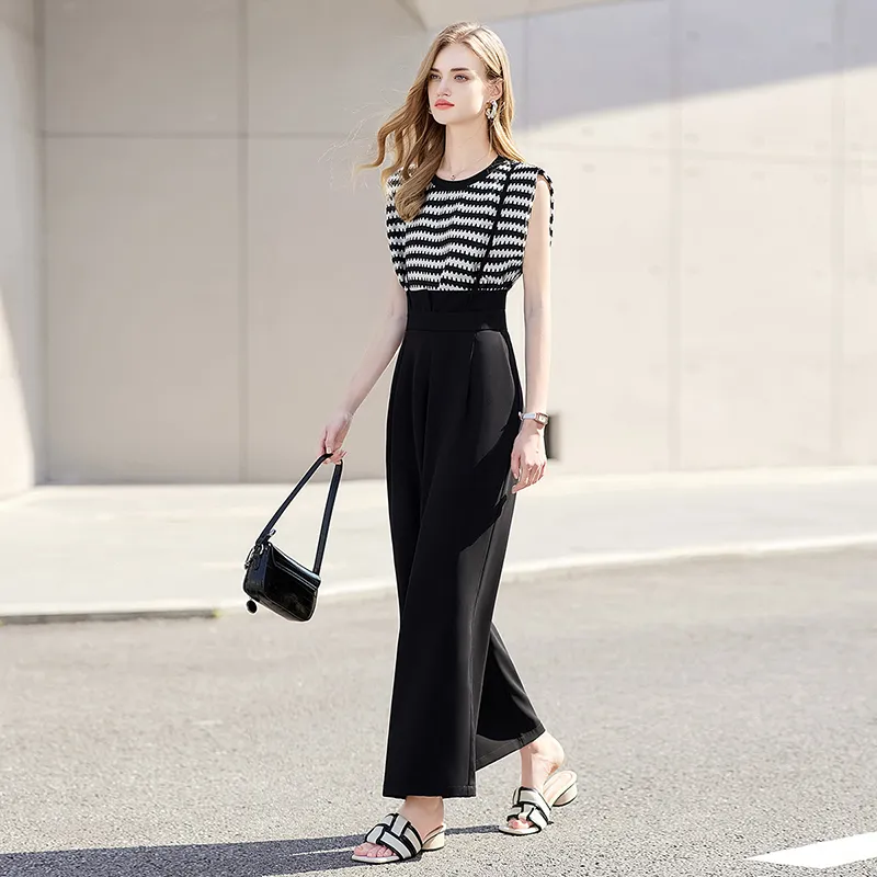 TOUCH Casual Suit Women's Black White-3