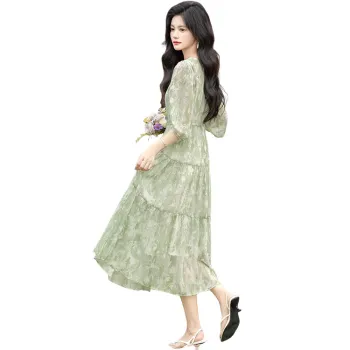 Cypress House Long Sleeved Dress Women's Light Green