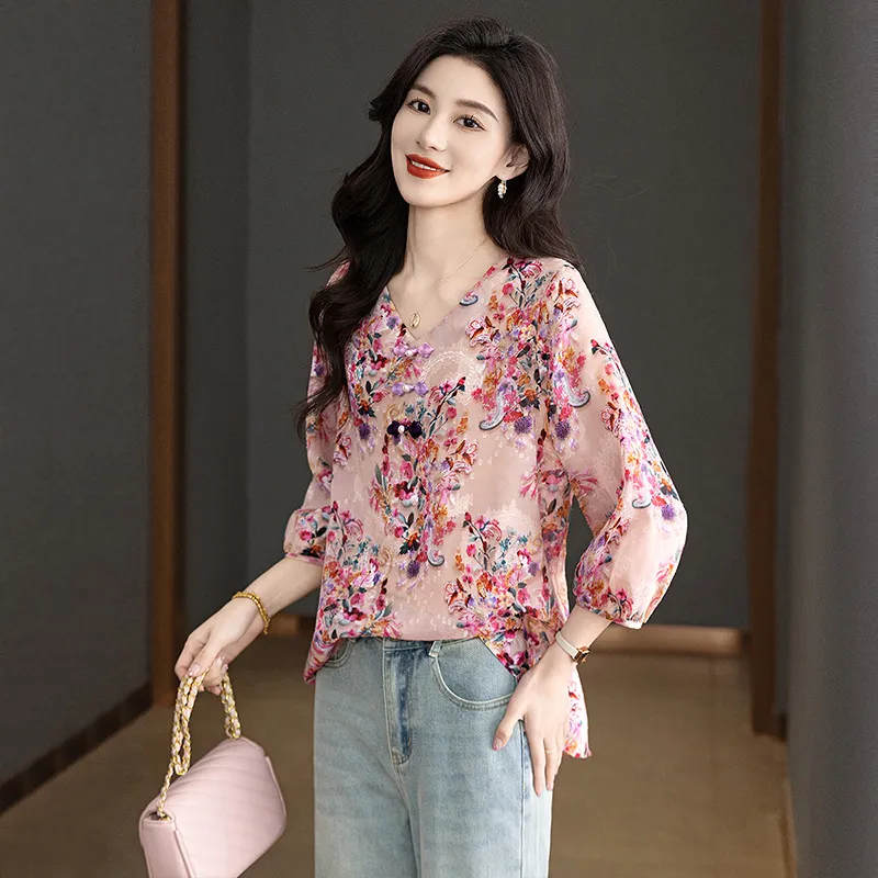 Cypress House T Shirt Women's Pink Floral-3