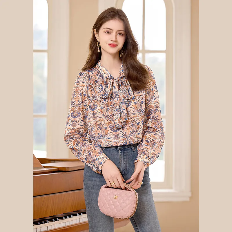 TOUCH Shirt Women's Blue Coffee Multicolor-2