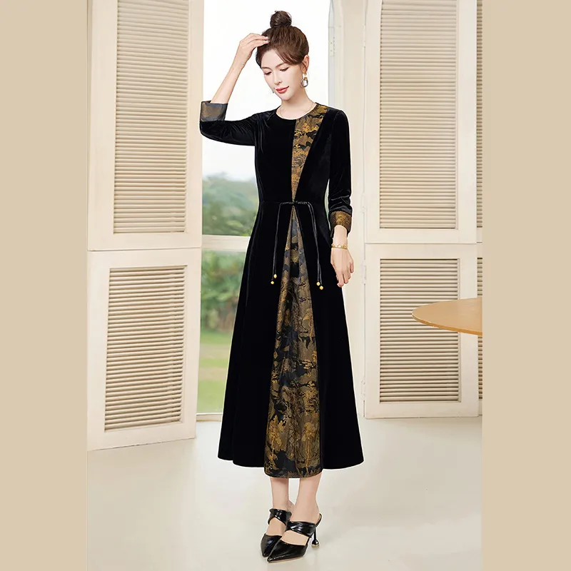 Cypress House Long Sleeved Dress Women's Black-1