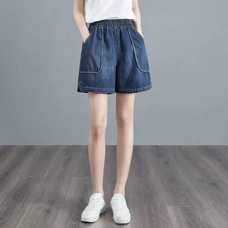 TOUCH Denim Shorts Women's Dark Blue-6