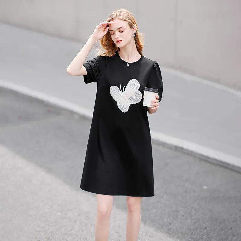 TOUCH Short Sleeved Dresses Women's Black-5