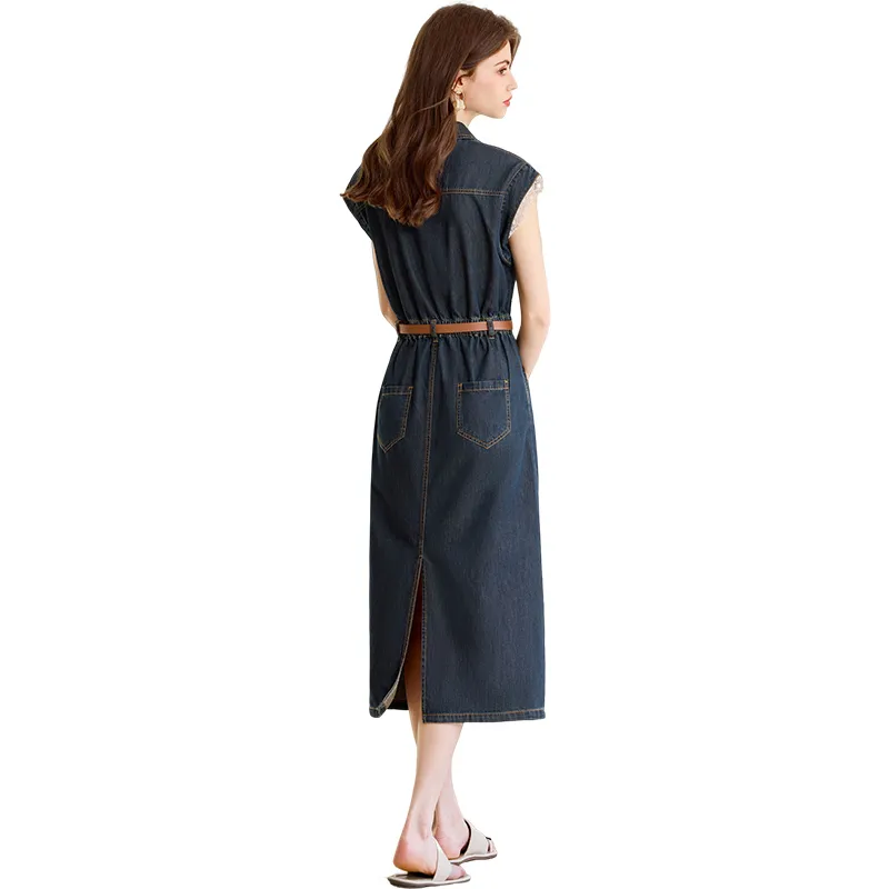 TOUCH Sleeveless Dresses Women's Dark Blue-1